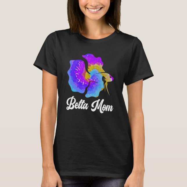 Camiseta Betta Mãe Betta Fish Mãe Aquário (Frente)