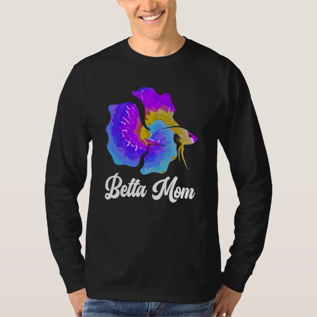 Camiseta Betta Mãe Betta Fish Mãe Aquário (Frente)