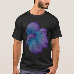 Camiseta Betta roxo e turquesa