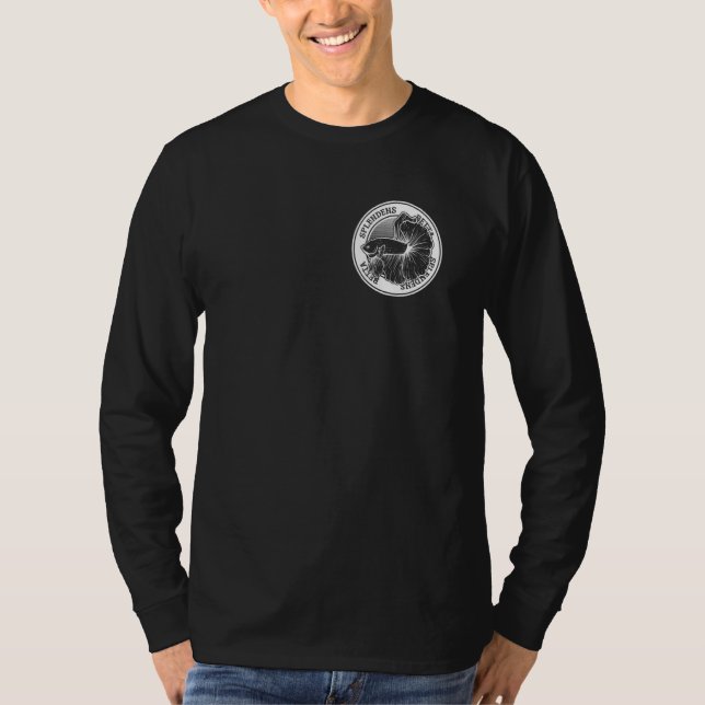 Camiseta Betta Splendens Tattoo Style Siamese Fighted Fish (Frente)