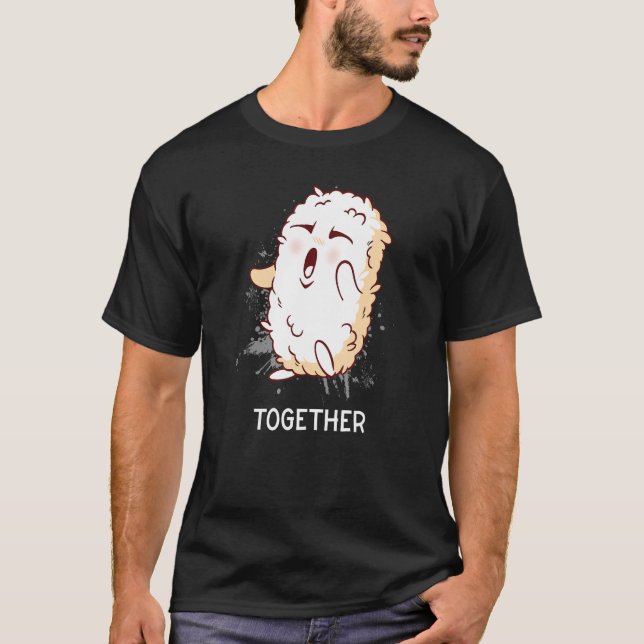 Camiseta Better Together Design Matching Couple Sushi & Ric (Frente)