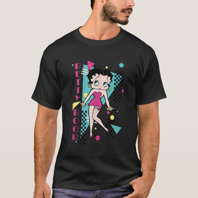 Camiseta Betty Boop Booping 80s - Ponta Superior do Estilo (Frente)