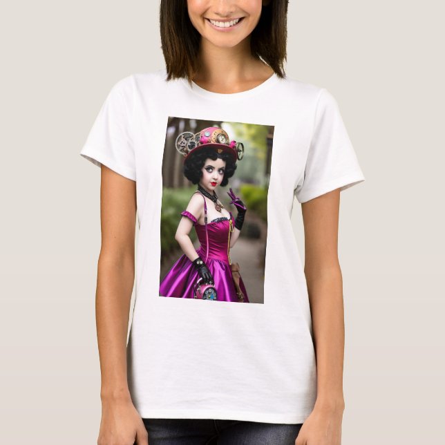 Camiseta Betty Boop Steampunk Shirt (Frente)