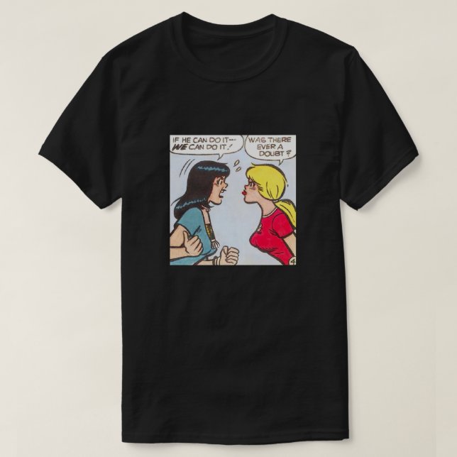 Camiseta Betty Veronica Comic Strip Classic (Frente do Design)