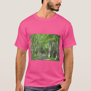 Camiseta Bétulas do Alasca Foto Gráfica Estilizada