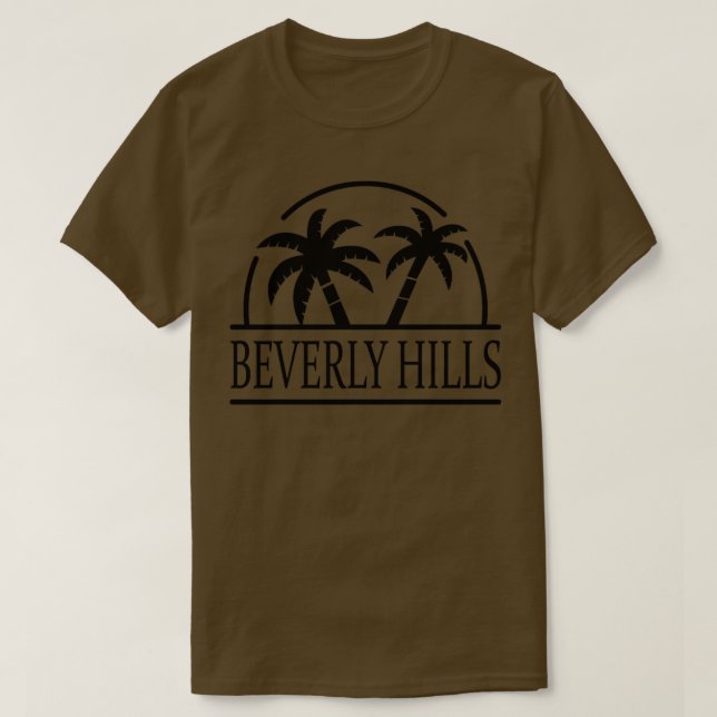 Camiseta Beverly Colinas Palm Trees da Califórnia (Frente do Design)
