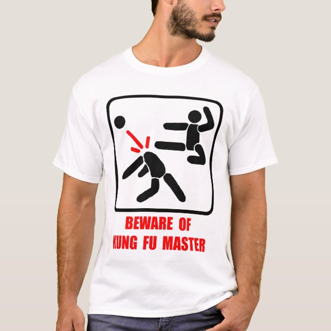 Camiseta Beware do mestre de Kung Fu (Frente)