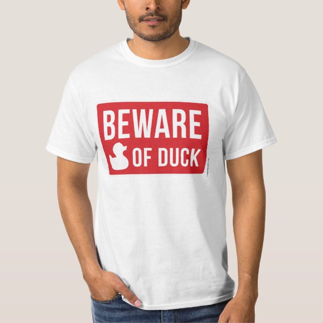 Camiseta Beware do t-shirt do pato (Frente)