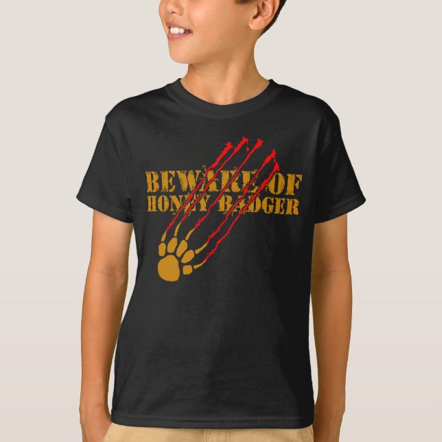 Camiseta Beware do texugo de mel (Frente)