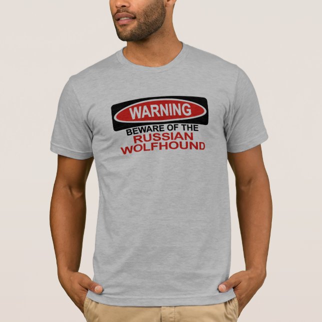 Camiseta Beware do Wolfhound do russo (Frente)