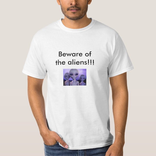 Camiseta Beware dos aliens (Frente)