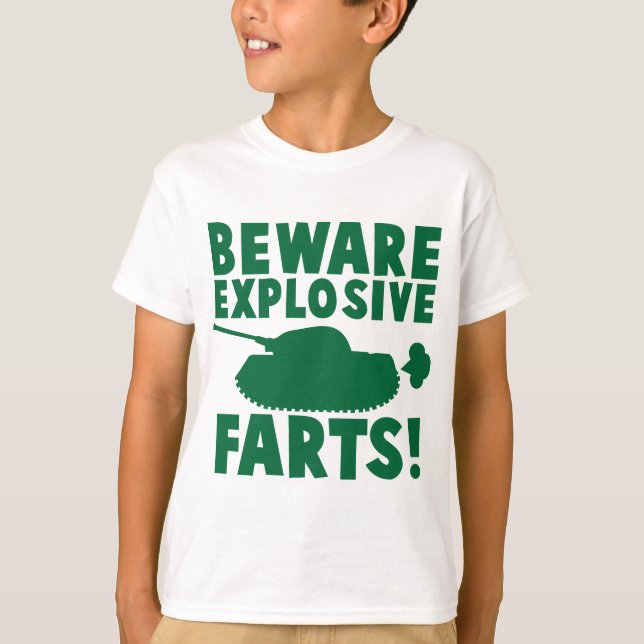 Camiseta Beware EXPLOSIVO FARTS! (Frente)
