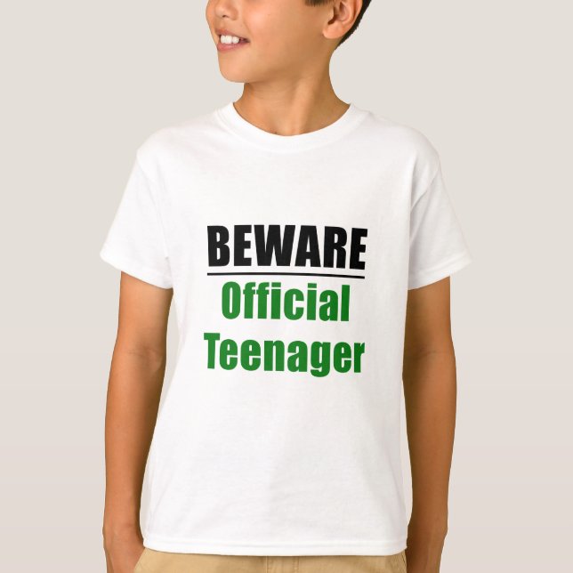 Camiseta Beware o adolescente oficial (Frente)