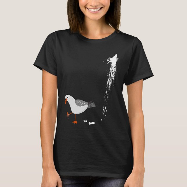 Camiseta Beware Seagull Albatros Bird Crack Gull Beach Bir (Frente)