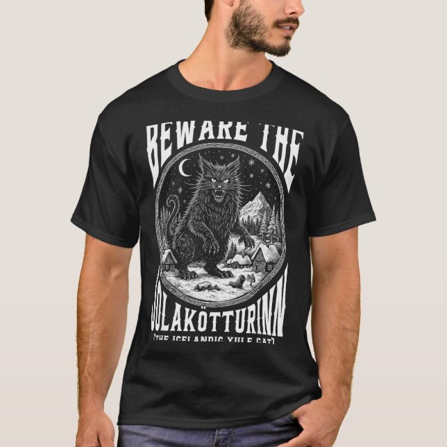 Camiseta Beware The Jolakotturinn Yule Cat Icelandic Christ (Frente)