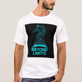 Camiseta Beyond Limits – Futuristic Astronaut Skateboard