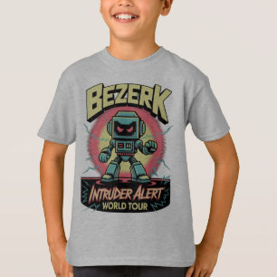 Camiseta Bezerk Alerta de Intruso Tour Mundial Retro Arcade