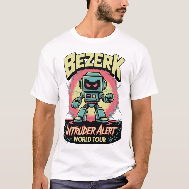 Camiseta Bezerk Intruder Alert World Tour Retro Arcade  (Frente)