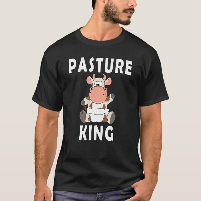 Camiseta Bezerro Bebê Rei do Pasto Com Fraldas (Frente)