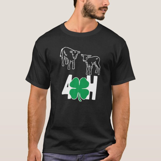 Camiseta Bezerros de amor divertidos 4 H (Frente)