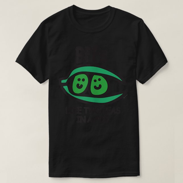 Camiseta BFF como duas ervilhas em um Pod (Frente do Design)