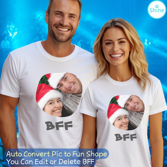 Camiseta BFF Crie Seu Próprio Texto Personalizado de Fotogr (Criador carregado)
