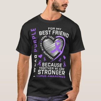 Camiseta BFF Eu Visto Roxo Para Meu Melhor Amigo Lupus Awar