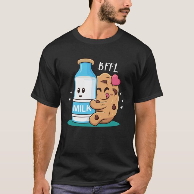 Camiseta BFFL Best Friend 4 Life Biscuit Hugging Milk Love  (Frente)