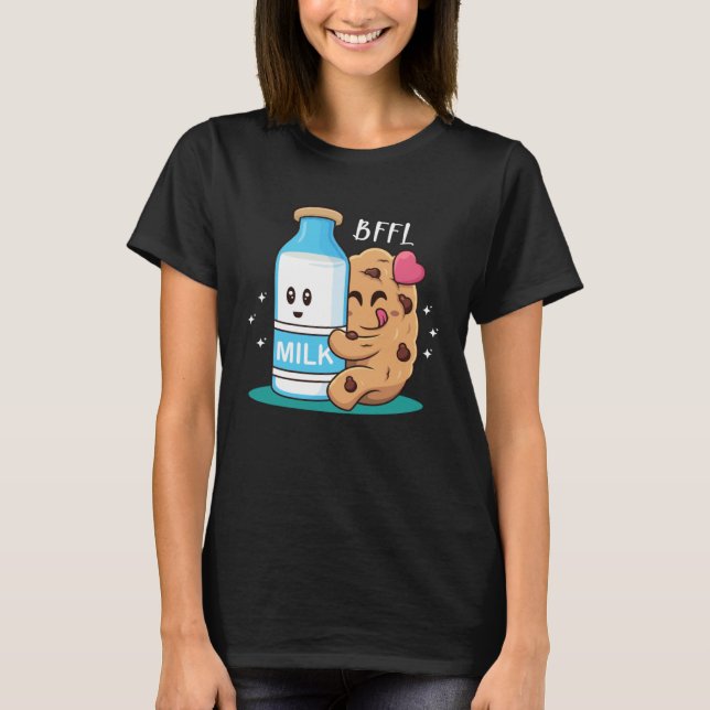 Camiseta BFFL Best Friend 4 Life Biscuit Hugging Milk Love  (Frente)