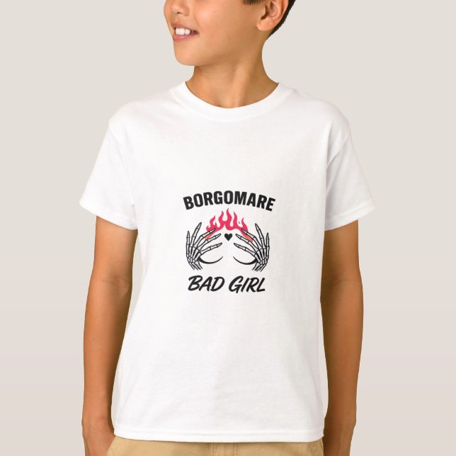 Camiseta Bgm Bad Girl II - Mãos do Coração do Esqueleto (Frente)