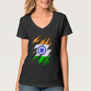 Camiseta Bharat Ganarajya Indiano Bandeira Índia