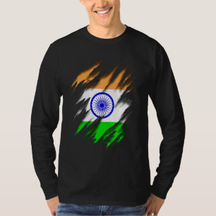 Camiseta Bharat Ganarajya Indiano Bandeira Índia