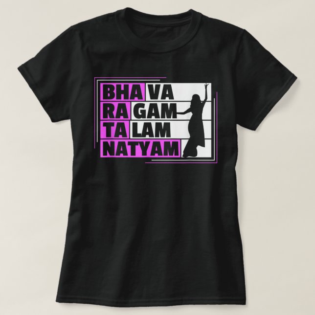 Camiseta Bharatanatyam Design for a Bharatanatyam Dancer (Frente do Design)