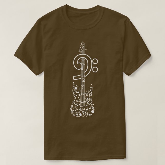 Camiseta Bhelps Clef Bass Guitar (Frente do Design)