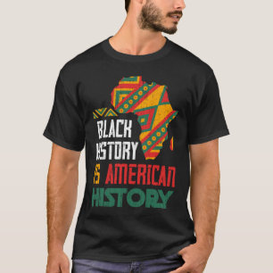 Camiseta BHM Black Americanos Orgulhosos Afro-Americanos H