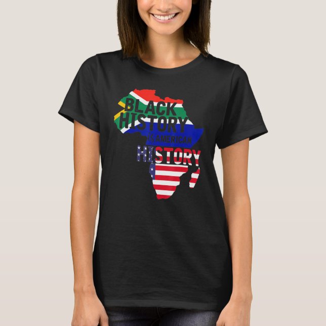 Camiseta BHM - História Negra É História Americana (Frente)