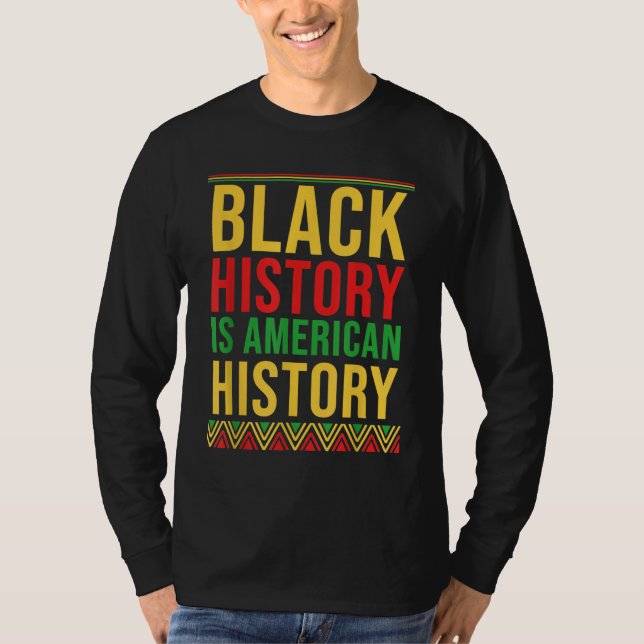 Camiseta BHM Oferece História Negra É História Americana Af (Frente)