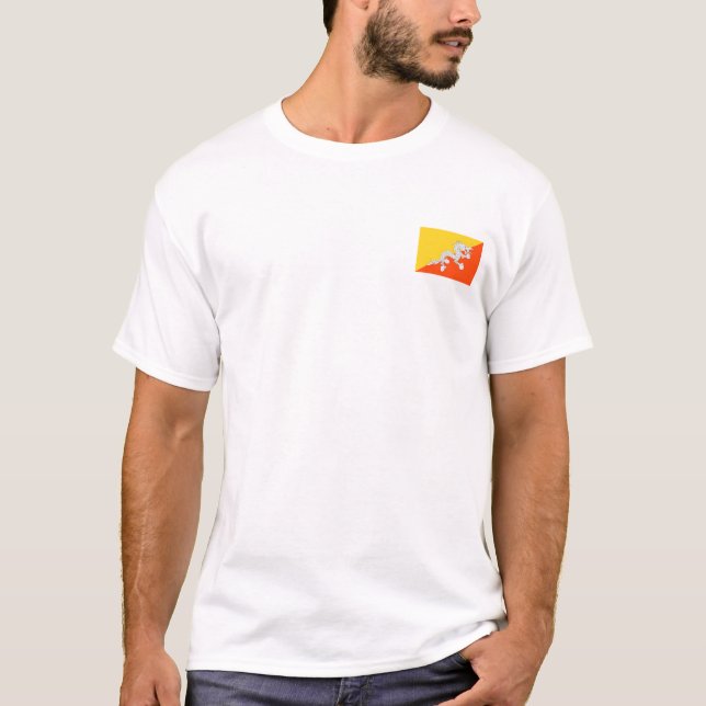 Camiseta Bhutan Flag T-Shirt, Patriotic T-Shirts, (Frente)