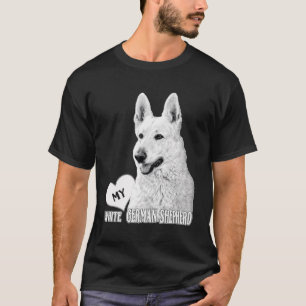 Camiseta Bhymer Ama Meu German shepherd Branco