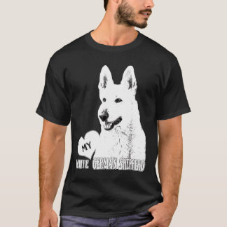Camiseta Bhymer Ama Meu German shepherd Branco