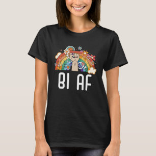 Camiseta Bi AF Orgulho Bissexual do Arco-Íris Marcha da Bis