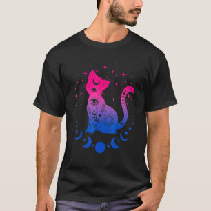 Camiseta Bi Bisexual Pride Flag Cores Astronomia Cat LGBT