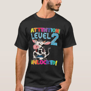 Camiseta Bi de Jogos Desbloqueados do Nível 2 para o Garoto