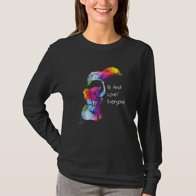 Camiseta Bi E Lovin All Rainbow Bi Pride 1 (Frente)