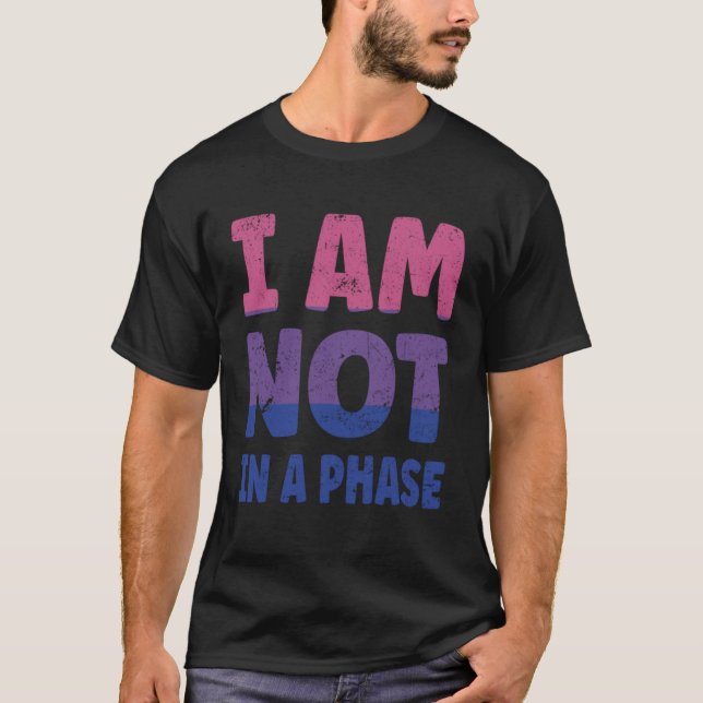 Camiseta Bi Flag I am not in a Phase LGBTQ (Frente)