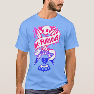 Camiseta bi furioso bissexual 2017 arco-íris fofo engraçado