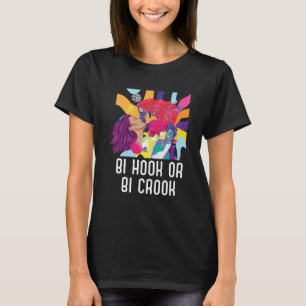 Camiseta Bi Hook Ou Bi Crook Rainbow Pride Bisexua