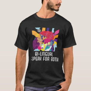 Camiseta Bi Linguual Falo Para Ambos Orgulho Bissexual Bise