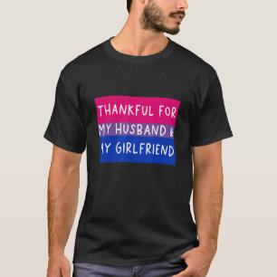 Camiseta Bi Love, Polyamorist, Obrigado pelo marido GirlFri