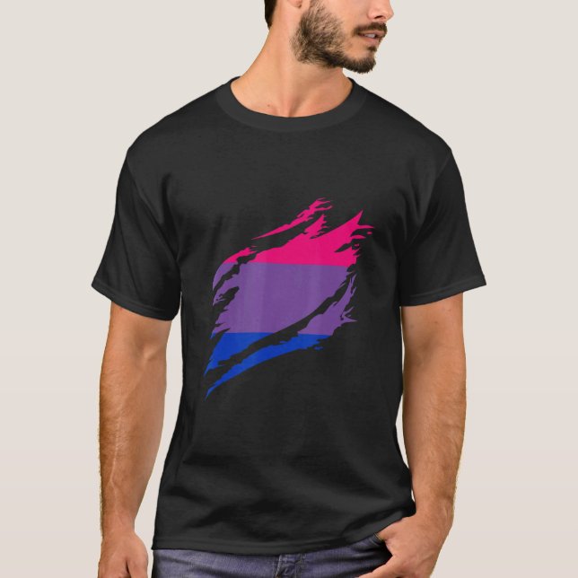 Camiseta Bi Orgulho Bisexualit, Bandeira Bissexual da Vinta (Frente)